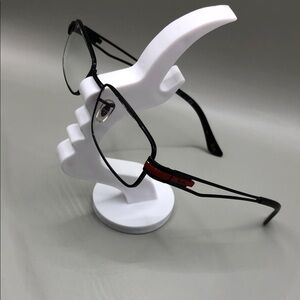 RAY-BAN RB6193 2698 Eyeglasses Rectangular FRAME 51-17-140 Gunmetal Red Logo